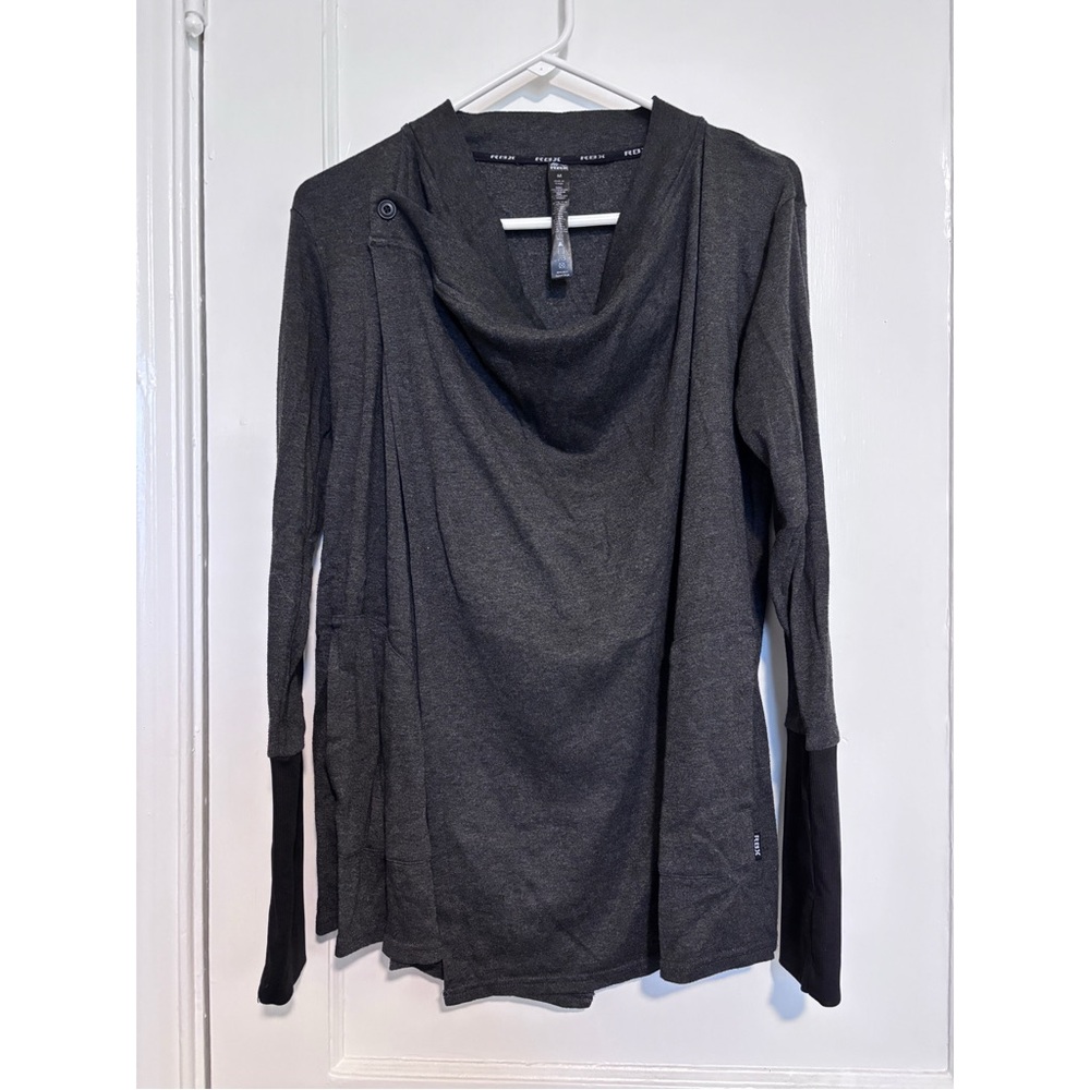 RBX Charcoal Cowl Neck Athletic Cardigan